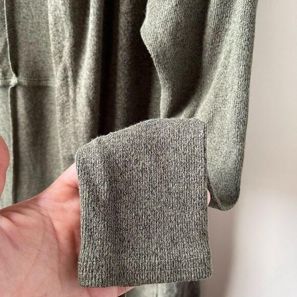 OUT from under drop shoulder olive green hooded super soft oversized cardigan XS - Picture 5 of 10